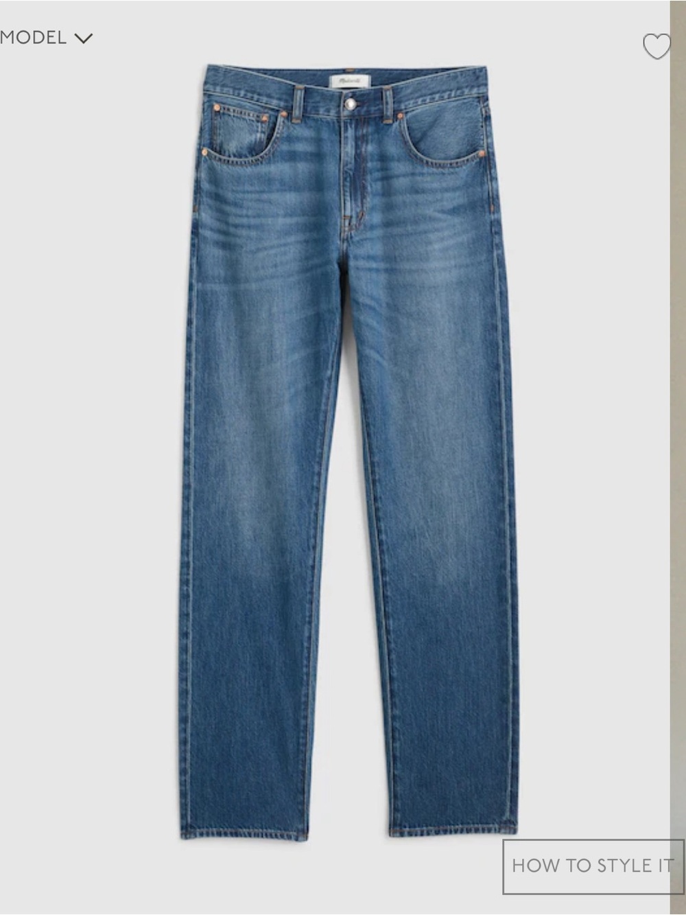 Madewell The Dean Easy Straight Jean